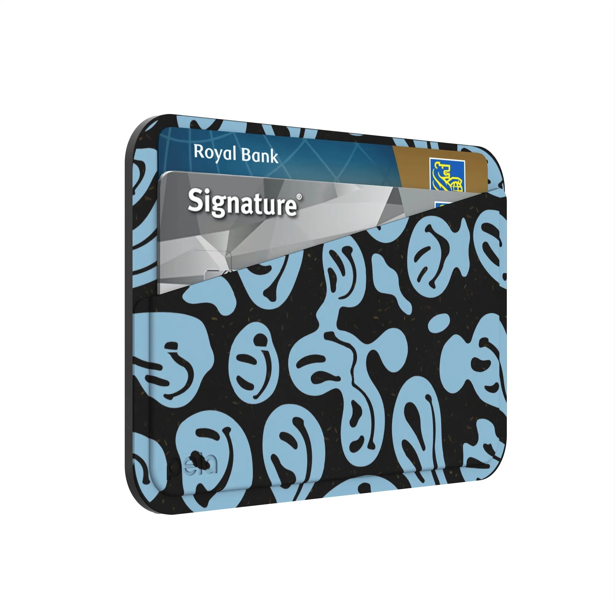 Lightweight Magnetic Wallet Black Melting Faces Mini Wallet