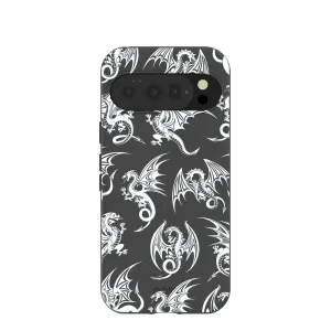 Black Mythical Dragons Google Pixel 10/10 Pro Case Comfort Texture Layer