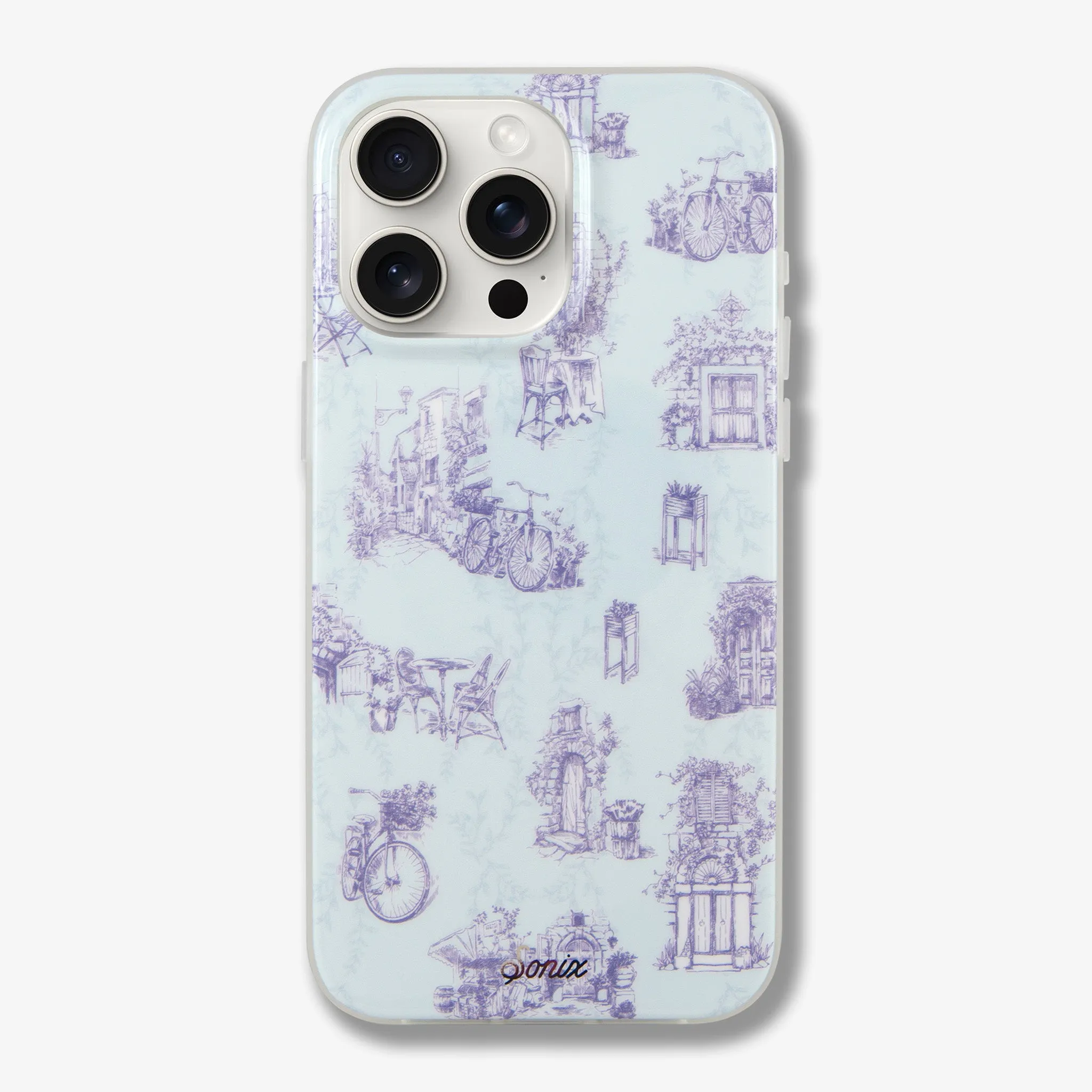 Bleu Toile MagSafe? Compatible iPhone Case Elegant Detail Flexible Material