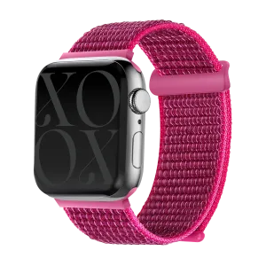 Flexible Adjustment xoxo Wildhearts Apple Watch Nylon Strap (Pitaya)