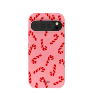 Metal Texture Bubblegum Pink Candy Cane Chaos Google Pixel 10/10 Pro Case