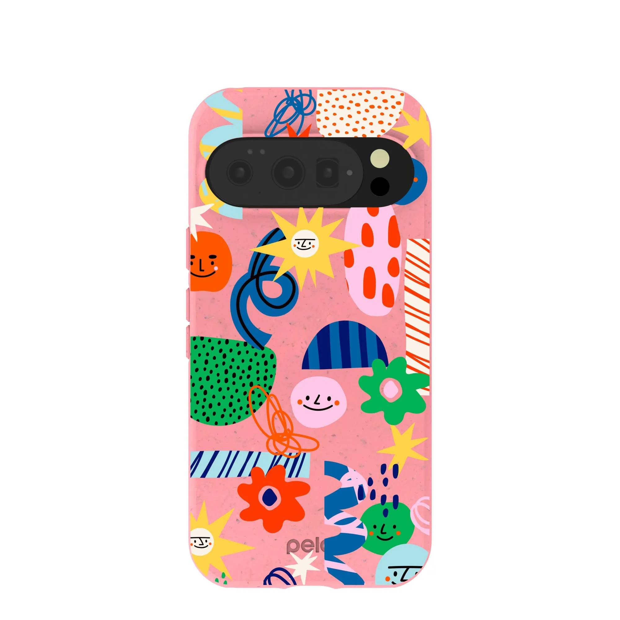 Modern Pattern Style Rugged Outline Bubblegum Pink Daydreaming Google Pixel 10/10 Pro Case