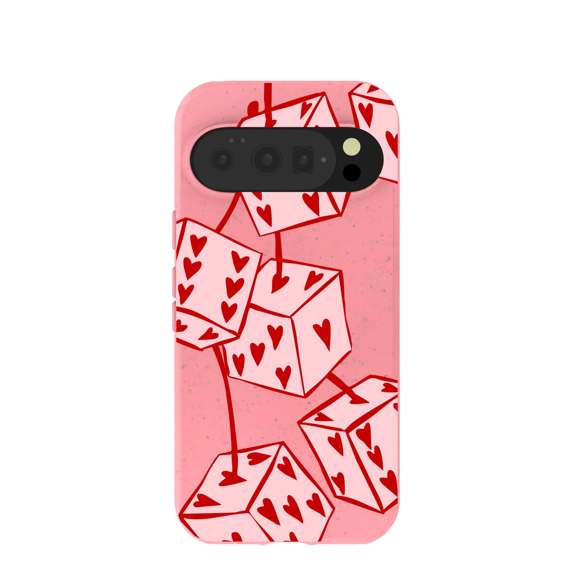 Elegant Edge Daily Grip Bubblegum Pink Dicey Cherries Google Pixel 10/10 Pro Case