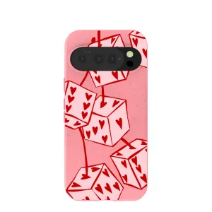 Elegant Edge Daily Grip Bubblegum Pink Dicey Cherries Google Pixel 10/10 Pro Case