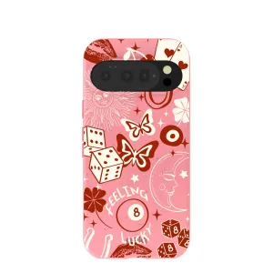 Bubblegum Pink Feeling Lucky Google Pixel 10/10 Pro Case Luxury Surface