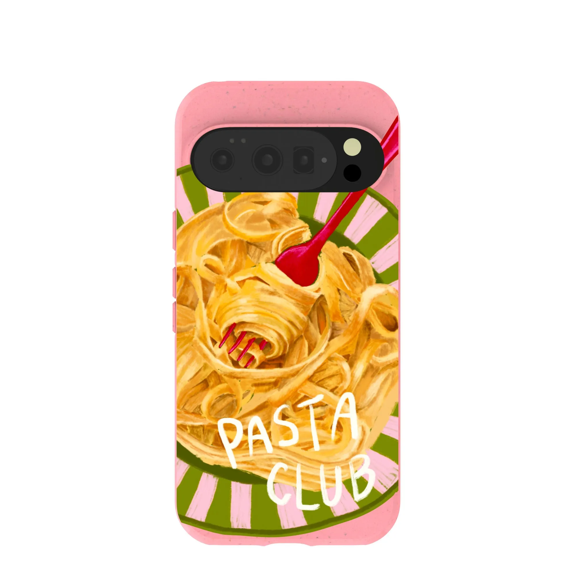 Bubblegum Pink Pasta Club Google Pixel 10/10 Pro Case Urban Fashion Unique Artwork