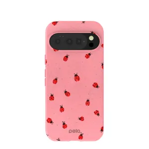Flexible Pattern Texture Flexible structure Bubblegum Pink Rosy Ladybug Google Pixel 10/10 Pro Case