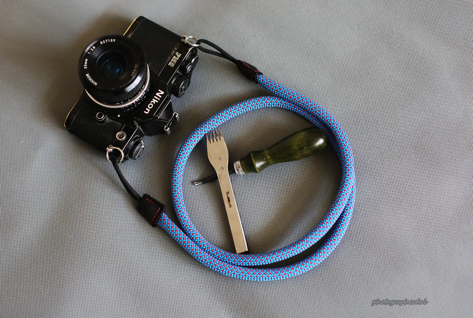 Women Lanyard Phone Carry Strap Camera Strap Handmade Agile Sky Blue Climbing Rope &Windmup.com