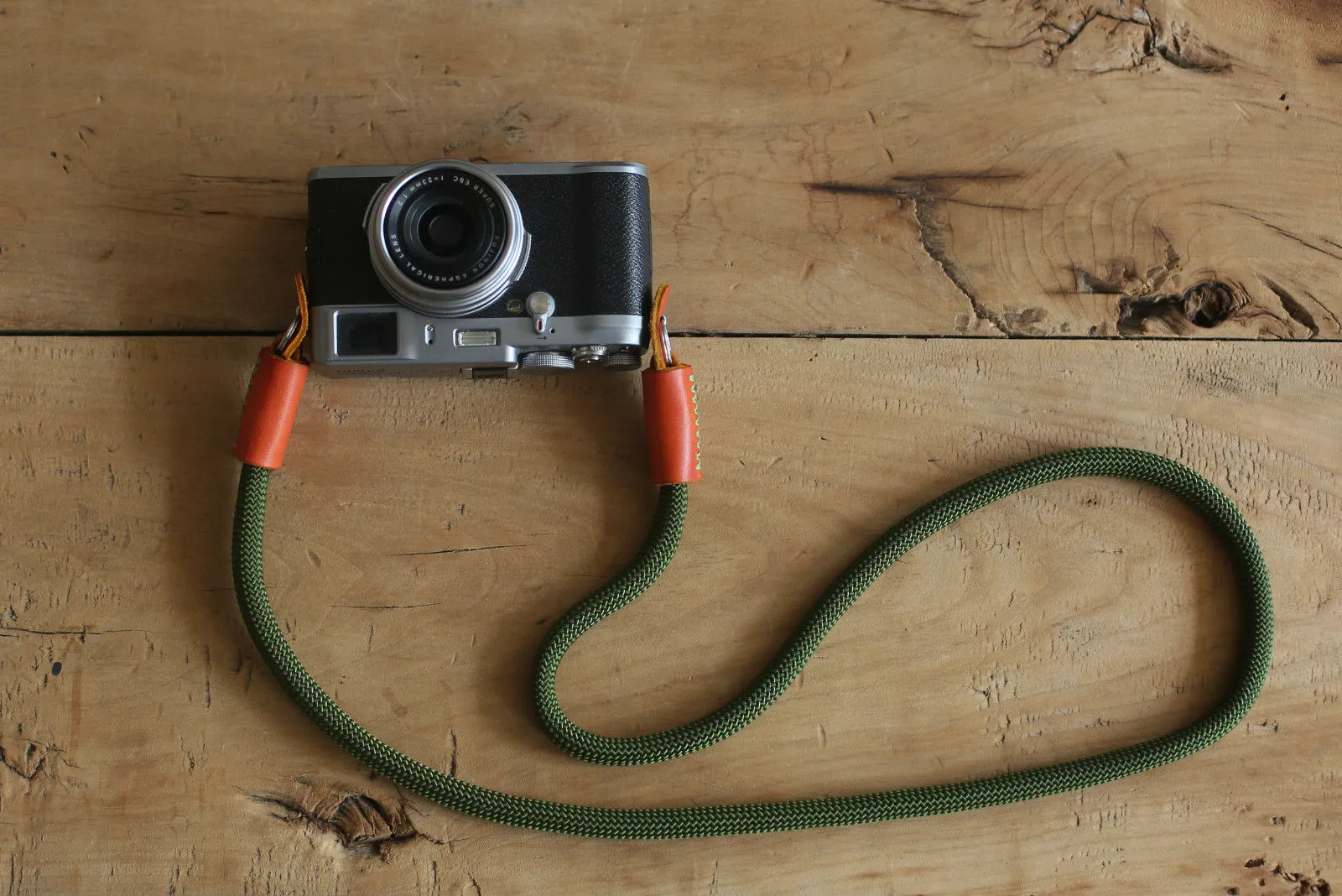 Pastel color Stylish Camera Strap Handmade Army green Climbing Rope yellow brown leather&Windmup.com