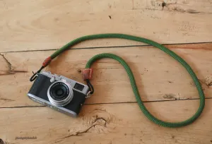 Personalized Camera Strap Handmade ArmyGreen Climbing Rope E | Windmup.com