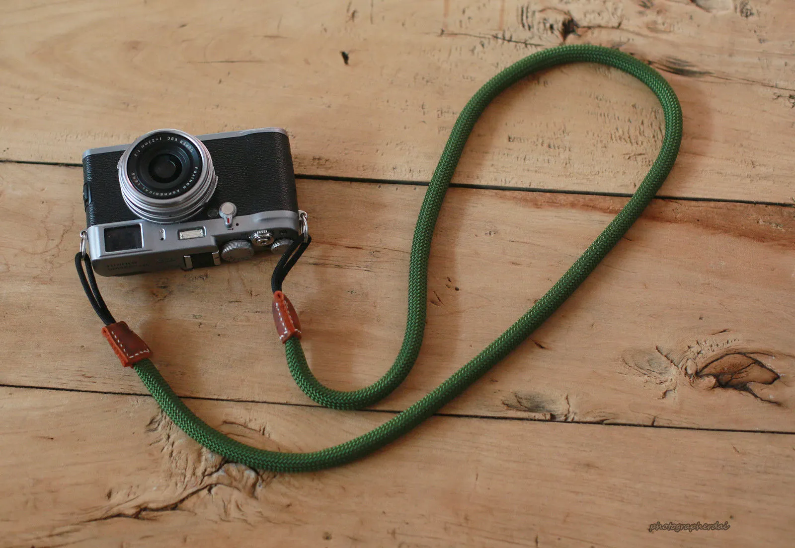 Secure fit Year Round Camera Strap Handmade ArmyGreen Climbing Rope E | Windmup.com