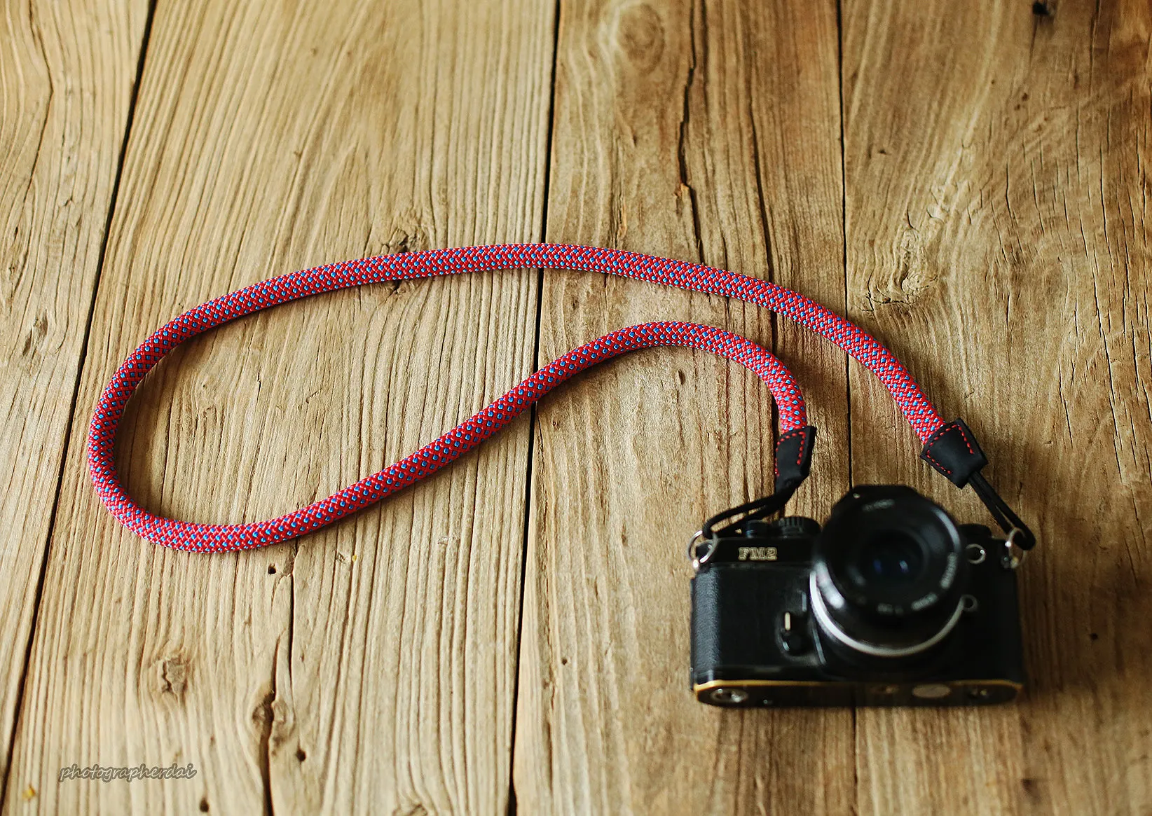 Camera Strap Handmade vitality Red Climbing Rope &Windmup.com Adventure Ready Outdoor Band