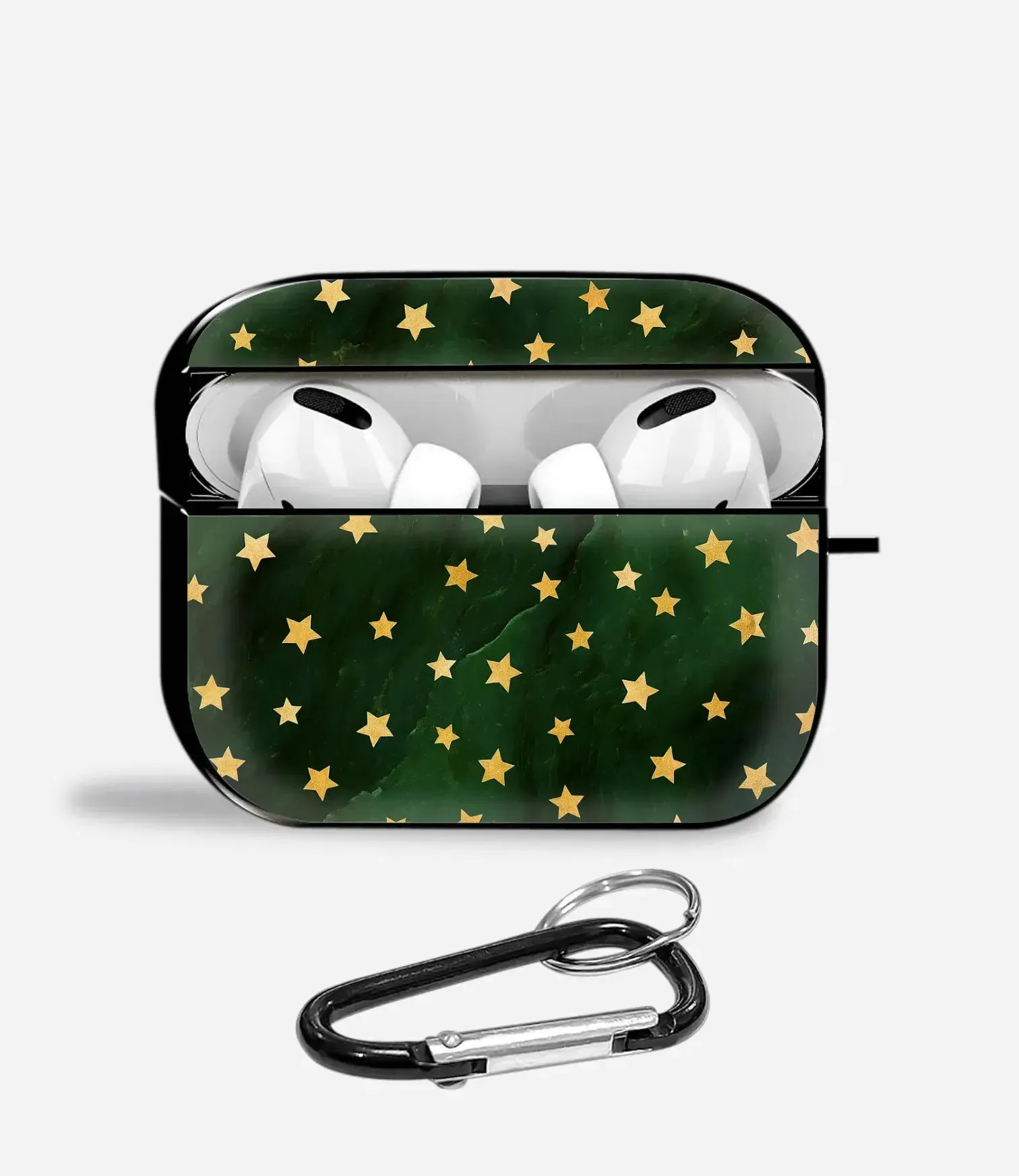 Trendy Carry Clip Lightweight Storage Sleeve Celestial Emerald Aipods Glass Case