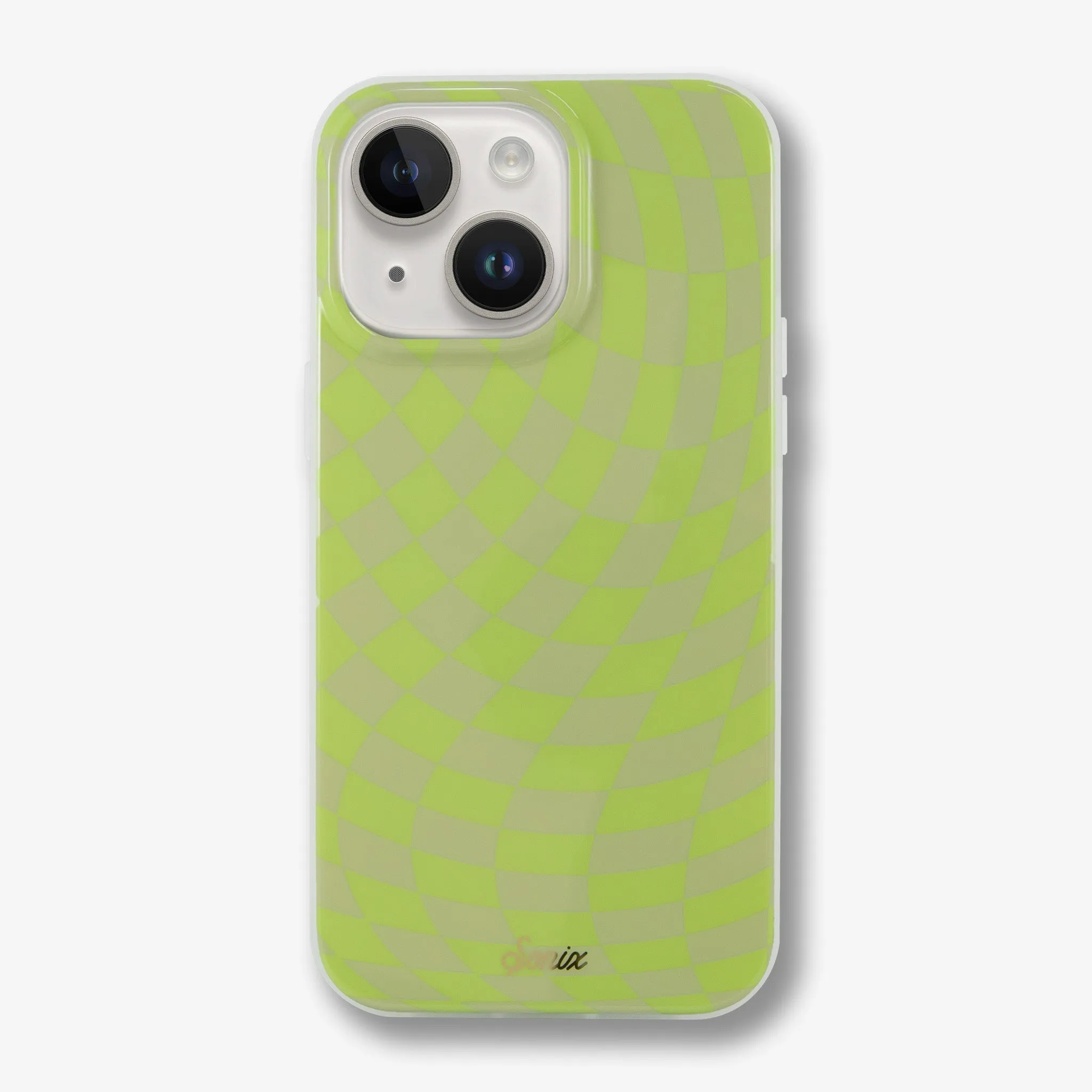 Shockproof Frame Anti Scratch Layer Checkmate Green MagSafe? Compatible iPhone Case