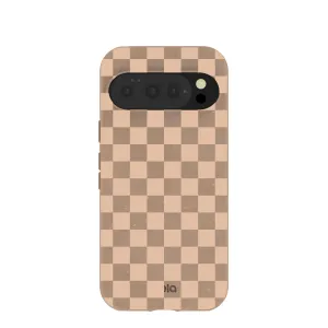 Smooth Feel Chocolate Brown Latte Check Google Pixel 10/10 Pro Case