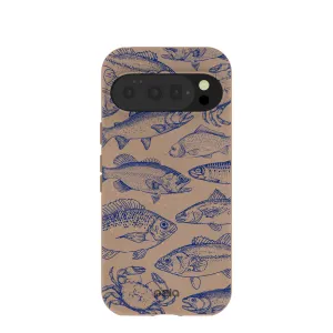 Frosted Finish Chocolate Brown Vintage Catch Google Pixel 10/10 Pro Case