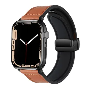 All Day Durability Soft Flexible Design Apple Watch D-Buckle Leather Strap (Brown)
