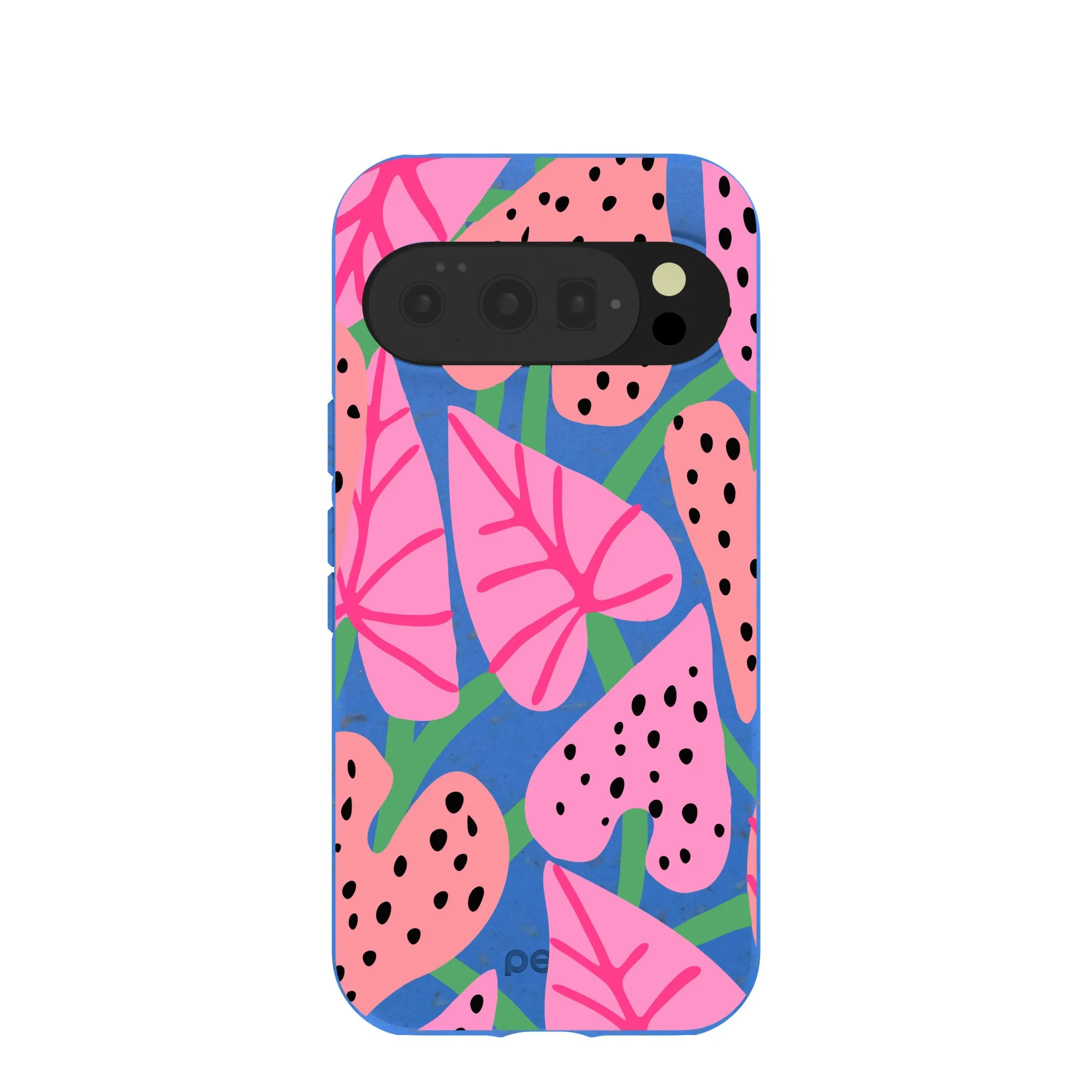 Protective Structure Hybrid Texture Design Electric Blue Candy Bloom Google Pixel 10/10 Pro Case