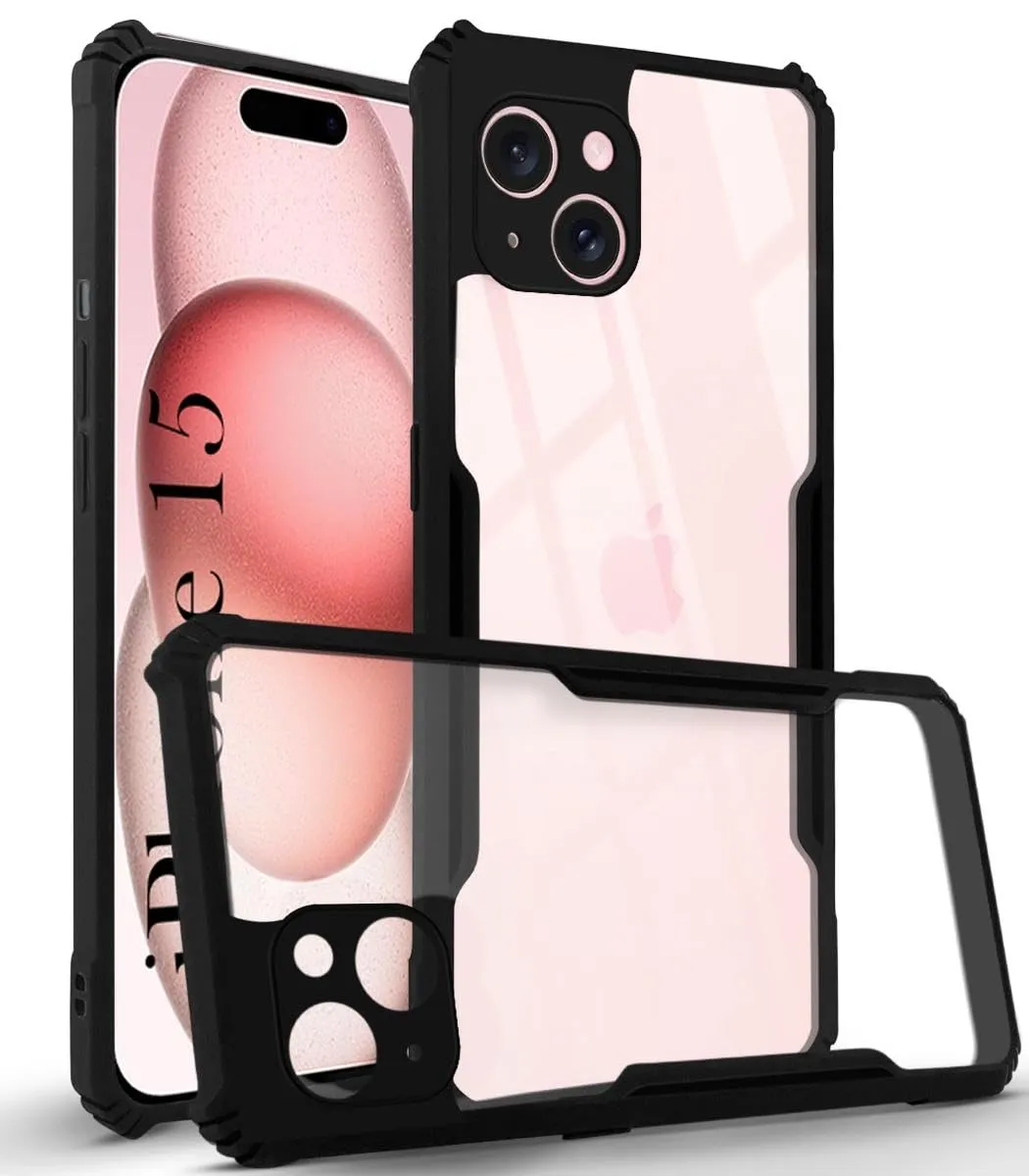 Flexible Shell Protective Shell For iPhone 15 Back Cover Case (Textured Grip Design | Camera Protetion | Slim and Light Weight | Soft Touch and Feel)