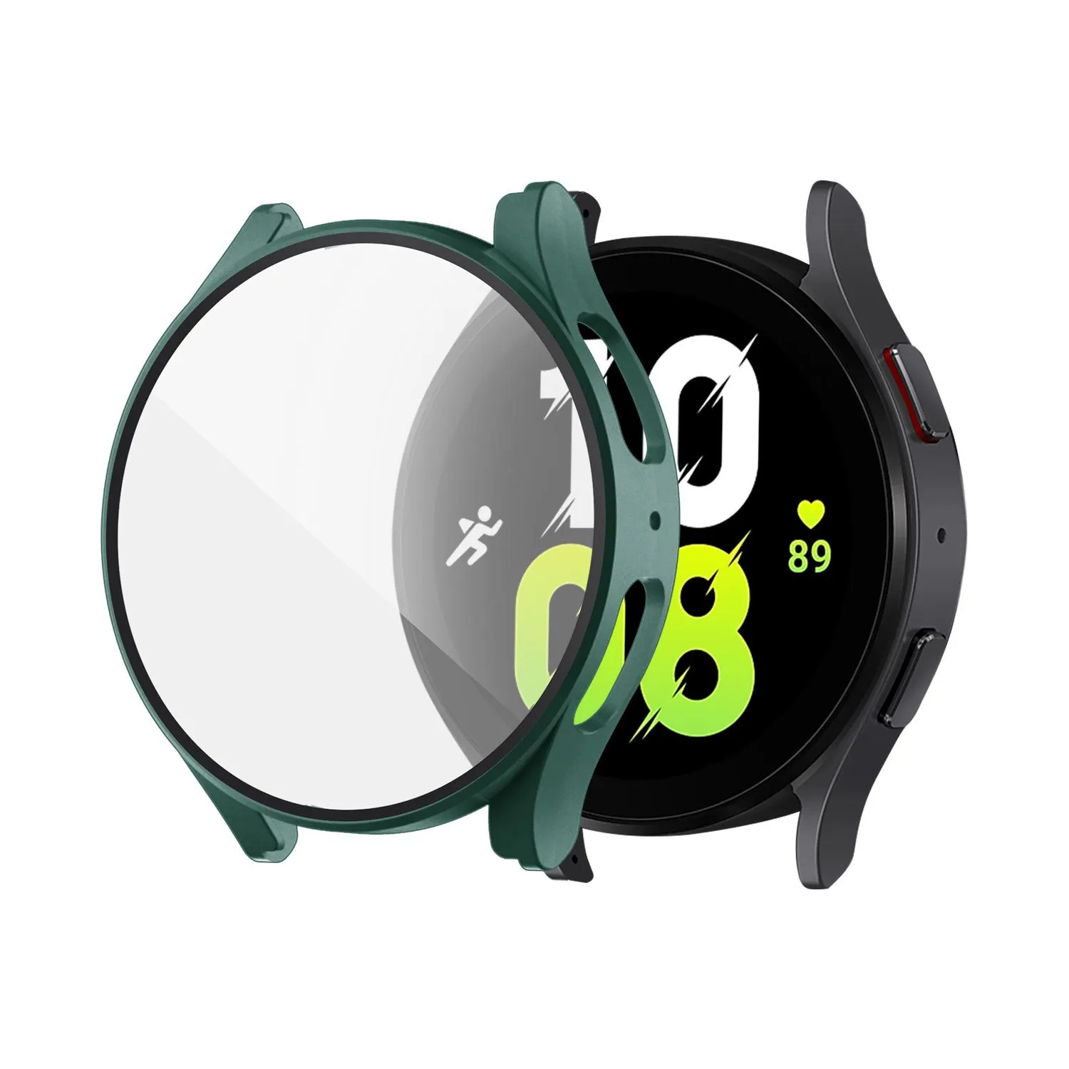 Impact Frame Samsung Galaxy Watch 5 44mm Hard Case with Glass (Green)