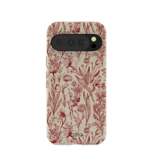 London Fog Crimson Bouquet Google Pixel 10/10 Pro Case Luxury Coating Artistic Print