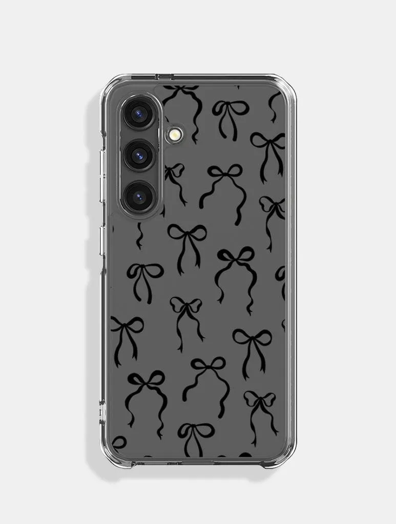 Micro Bows in Black Android Case Simple Style Gloss Layer
