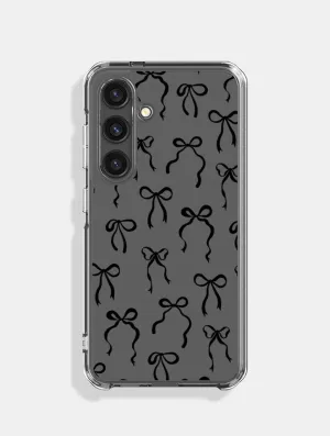 Micro Bows in Black Android Case Simple Style Gloss Layer