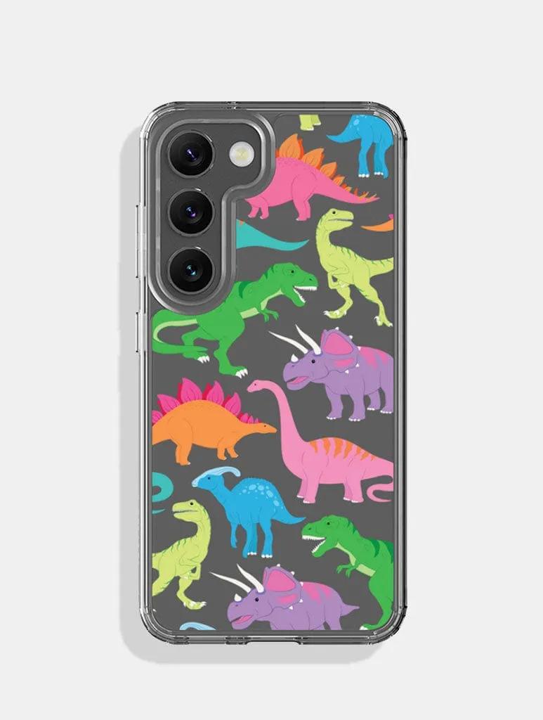 Compact Fit Sleek Finish Colourful Dino Android Case