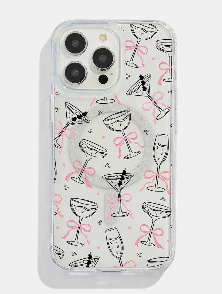 Cocktail Bows Glitter MagSafe iPhone Case slim fit