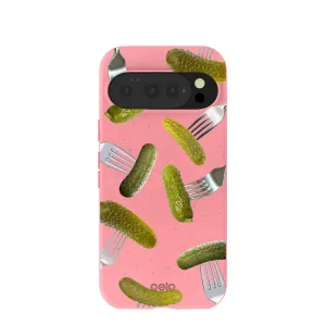 Tactile Buttons Protective Design Layer Bubblegum Pink Pickle Party Google Pixel 10/10 Pro Case
