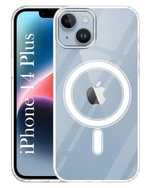 Transparent Edge For Apple iPhone 14 Plus Back Cover Case ( MagSafe Compatible Wireless Charging | Hybrid Camera Bump Protection | Shockproof Polycarbonate Material)