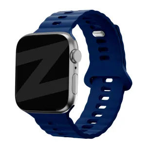 Bandz Apple Watch Silicone Strap 'Single Link' (Dark Blue) Office Style Sporty Design