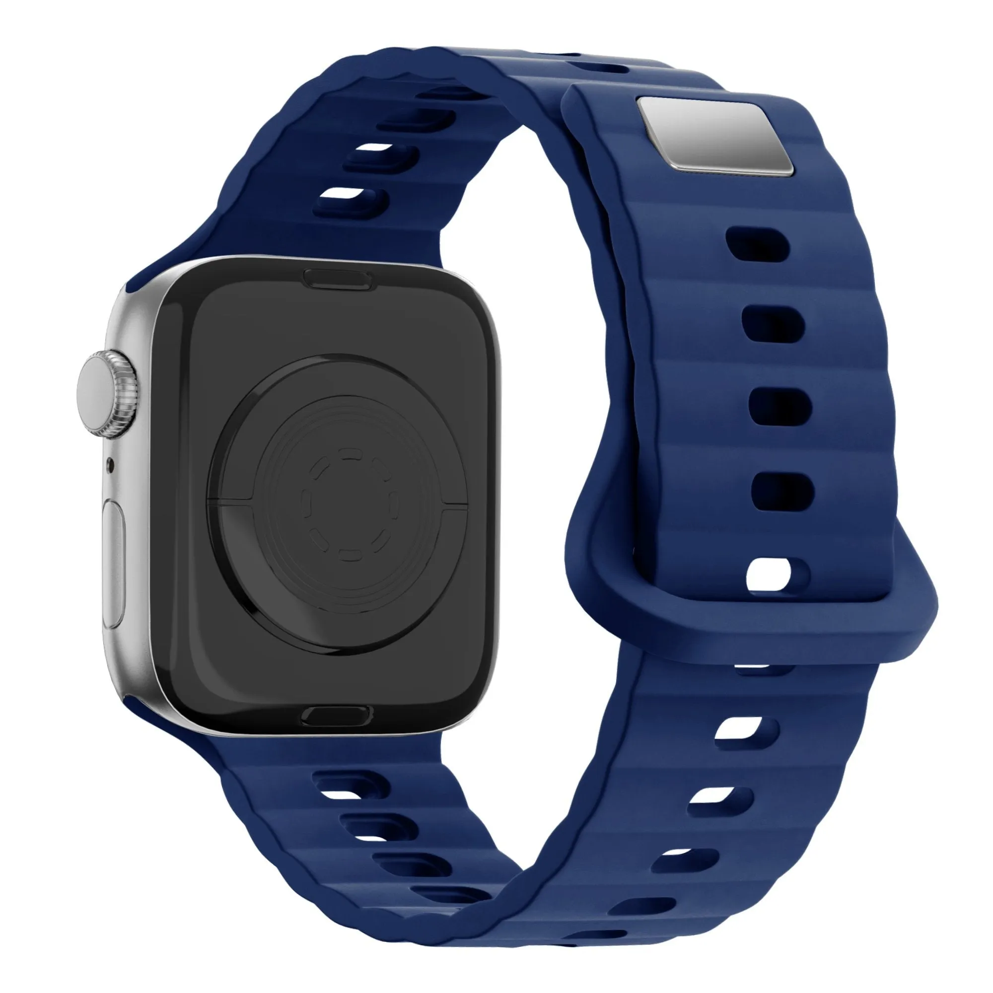 Bandz Apple Watch Silicone Strap 'Single Link' (Dark Blue) Modern Comfort Casual Appeal