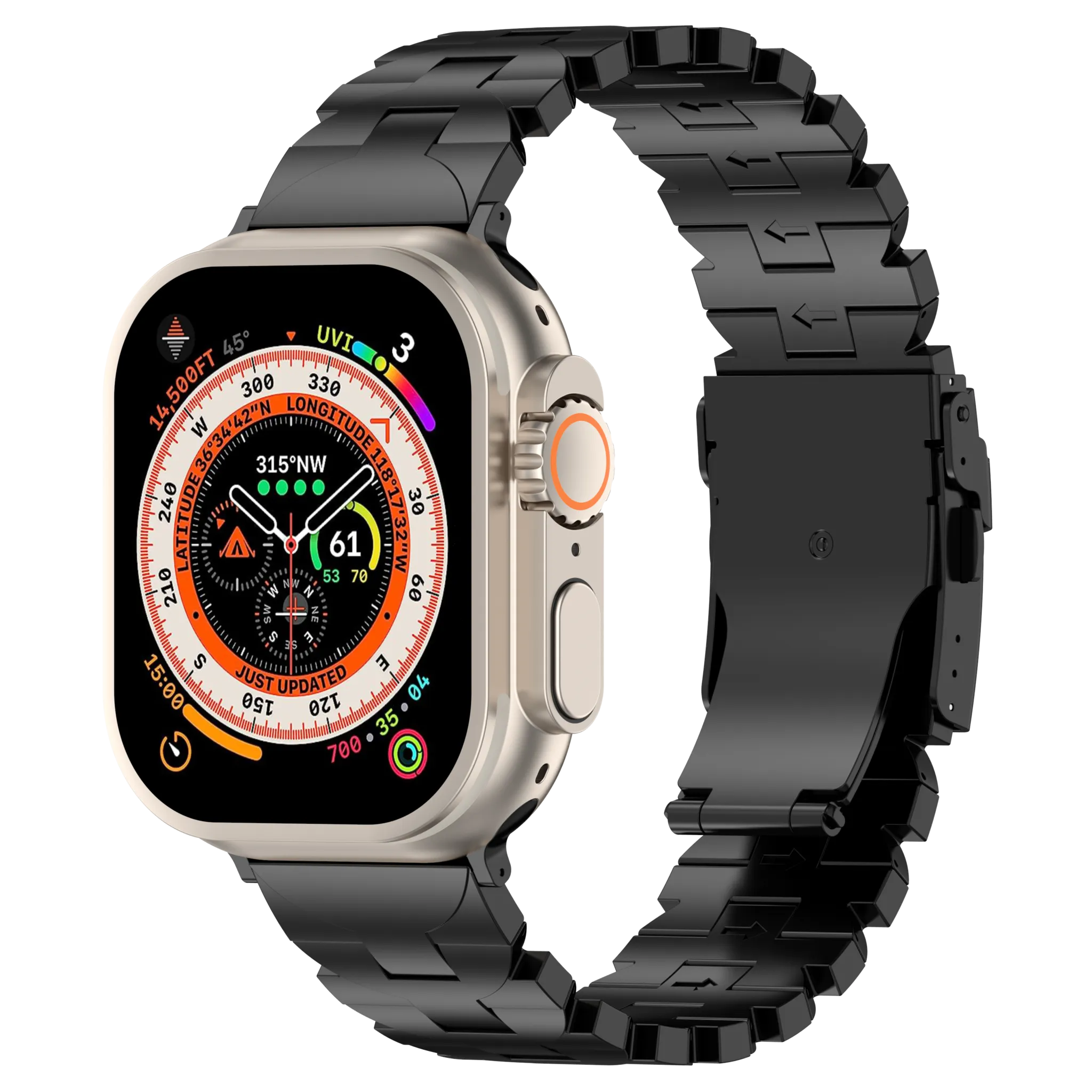 Apple Watch Butterfly Titanium Strap (Black) Outdoor Utility Gear Durable Fitness Gear