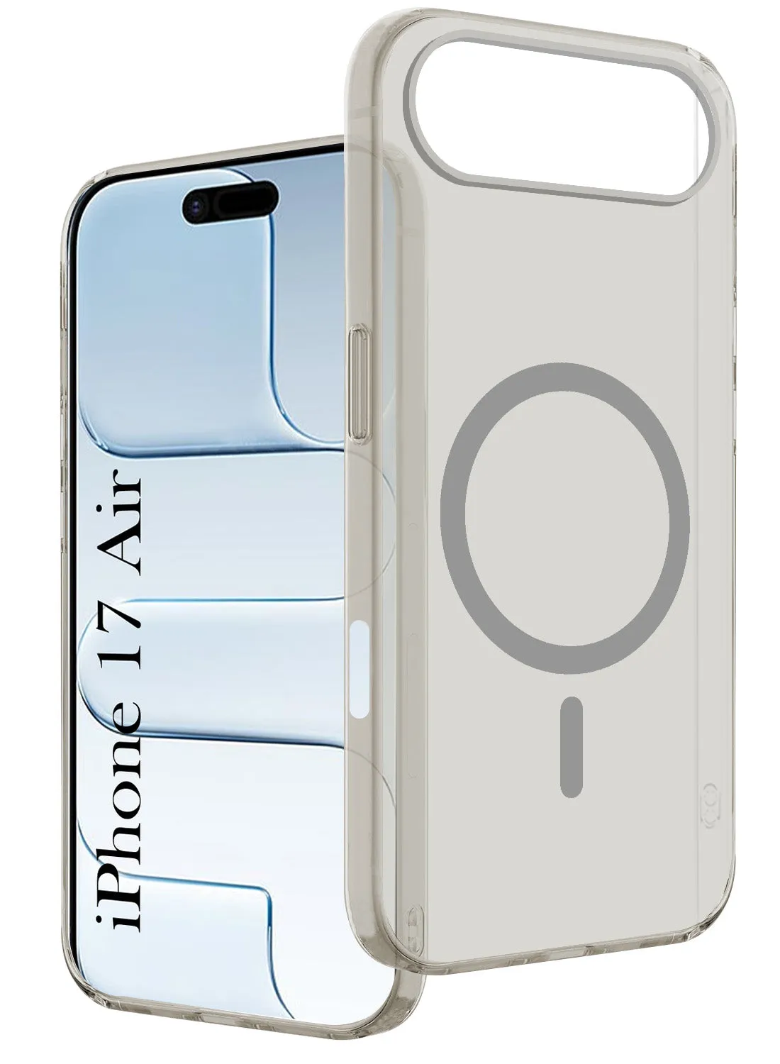 Smooth Pattern Finish Soft Silicone For Apple iPhone 17 Air Back Cover Case (Frosted Matte Feel | MagSafe Compatible Wireless Charging)