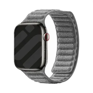 Casual Performance Minimalist Everyday Fit Apple Watch Alcantara Strap (Grey)
