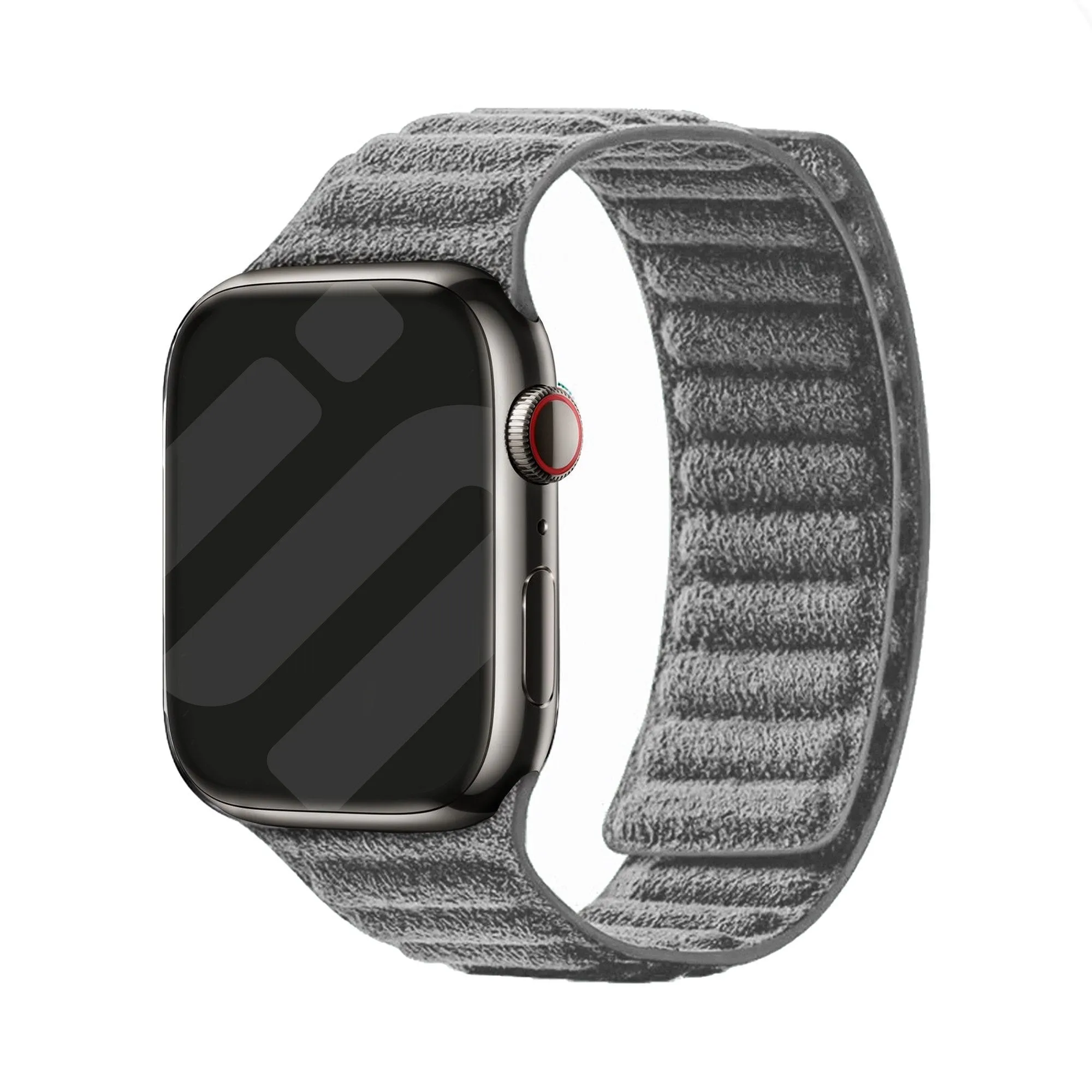 Casual Performance Minimalist Everyday Fit Apple Watch Alcantara Strap (Grey)
