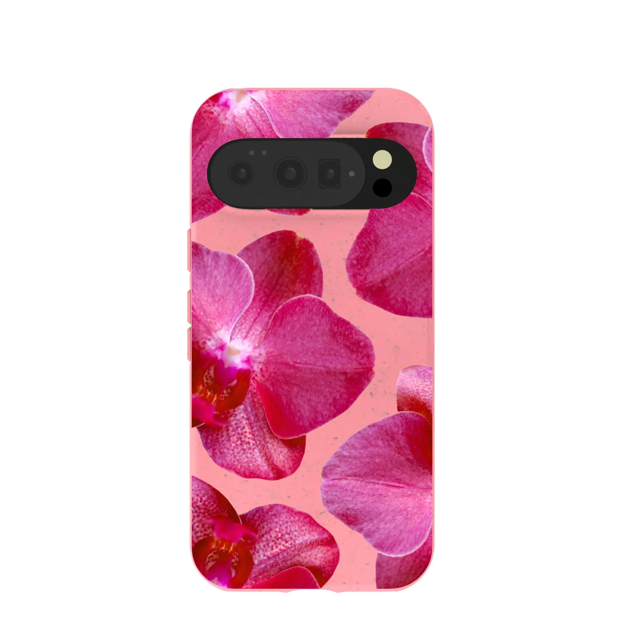 Bubblegum Pink Pink Orchids Google Pixel 10/10 Pro Case Frosted surface