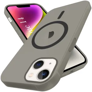 Stylish Grip Texture Stylish Detail For Apple iPhone 14 Back Cover Case (Frosted Matte Feel | MagSafe Compatible Wireless Charging | Polycarbonate Material)