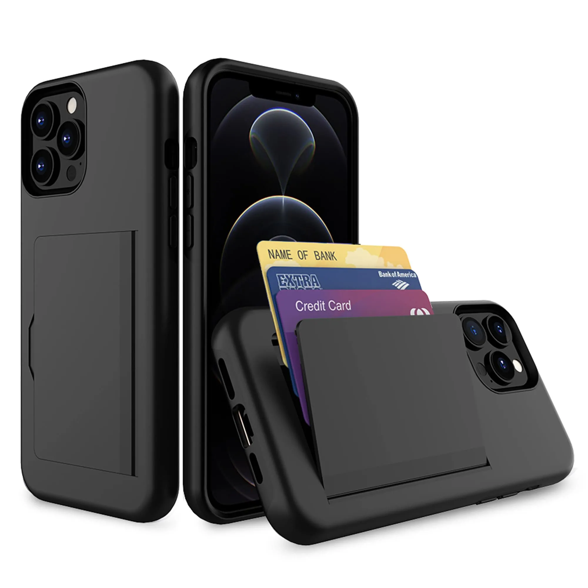 Apple iPhone 13 Pro Dual-Layer Wallet Case Lightweight Feel