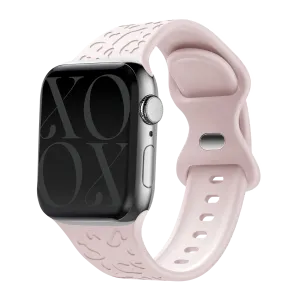 xoxo Wildhearts Apple Watch Silicone Strap Leopard Print (Light Pink) Universal Design Smooth Texture
