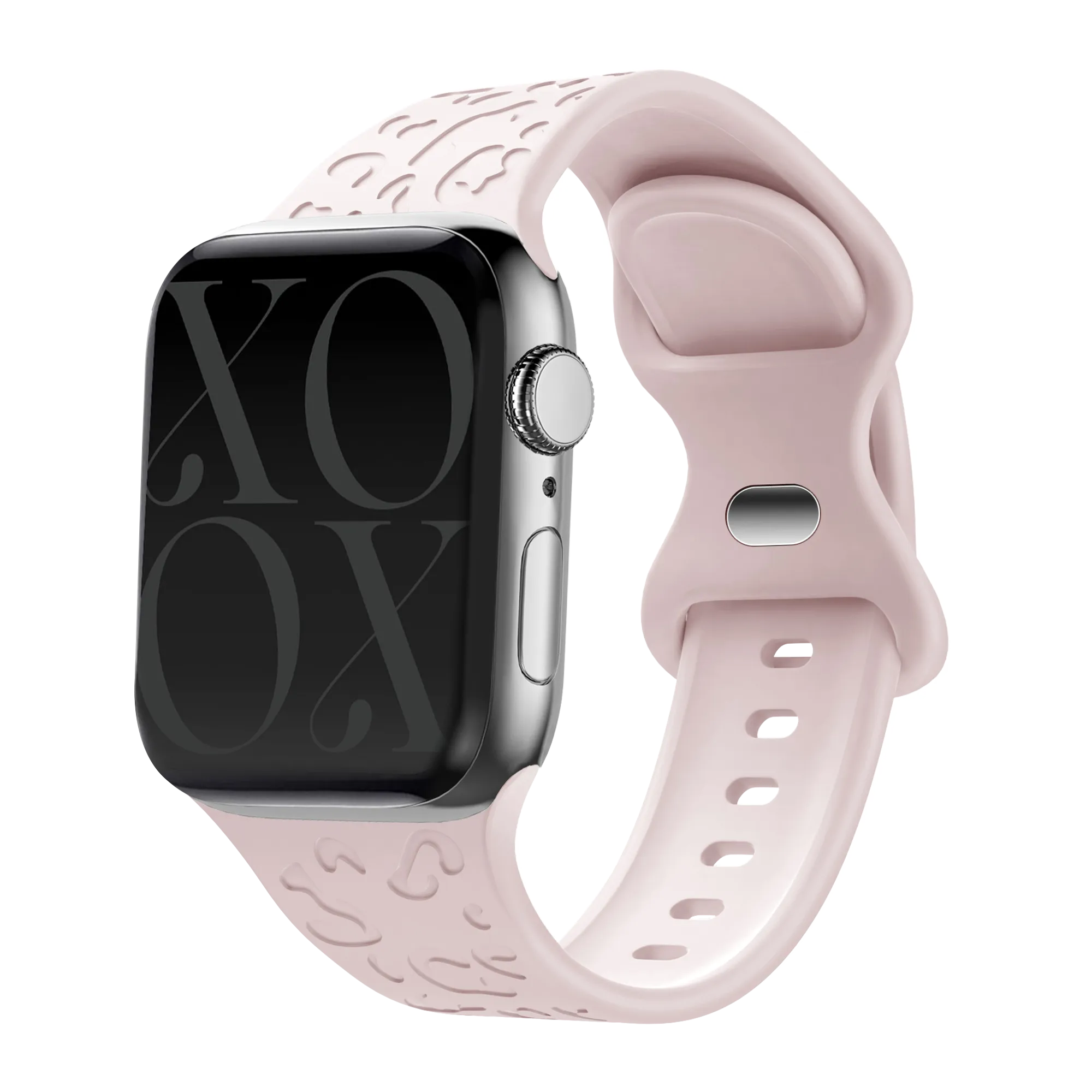 xoxo Wildhearts Apple Watch Silicone Strap Leopard Print (Light Pink) Universal Design Smooth Texture