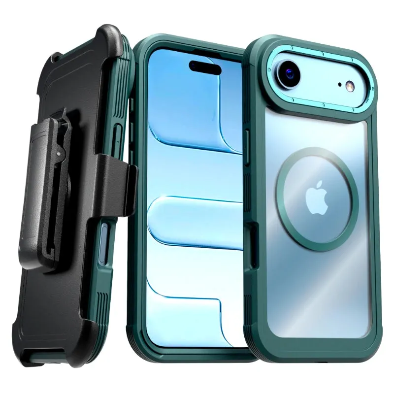 Elegant Build Texture Apple iPhone 17 Air Defender Crystal Case With invisible Magsafe