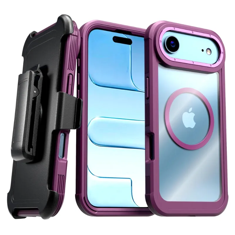 Minimal Cover Durable Protection Layer Apple iPhone 17 Air Defender Crystal Case With invisible Magsafe