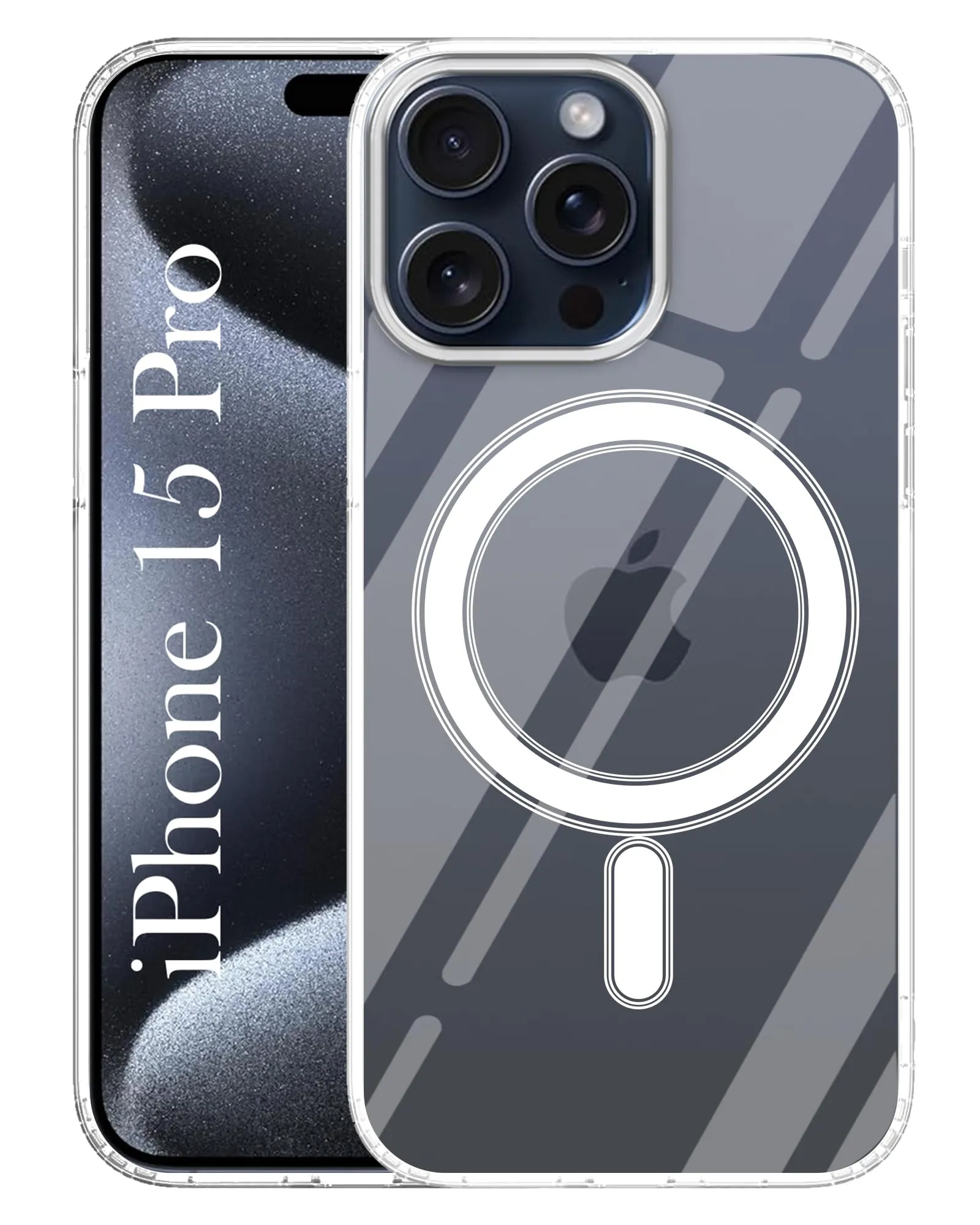 Premium Build Layer For Apple iPhone 15 Pro Back Cover Case ( MagSafe Compatible Wireless Charging | Hybrid Camera Bump Protection | Shockproof Polycarbonate Material)