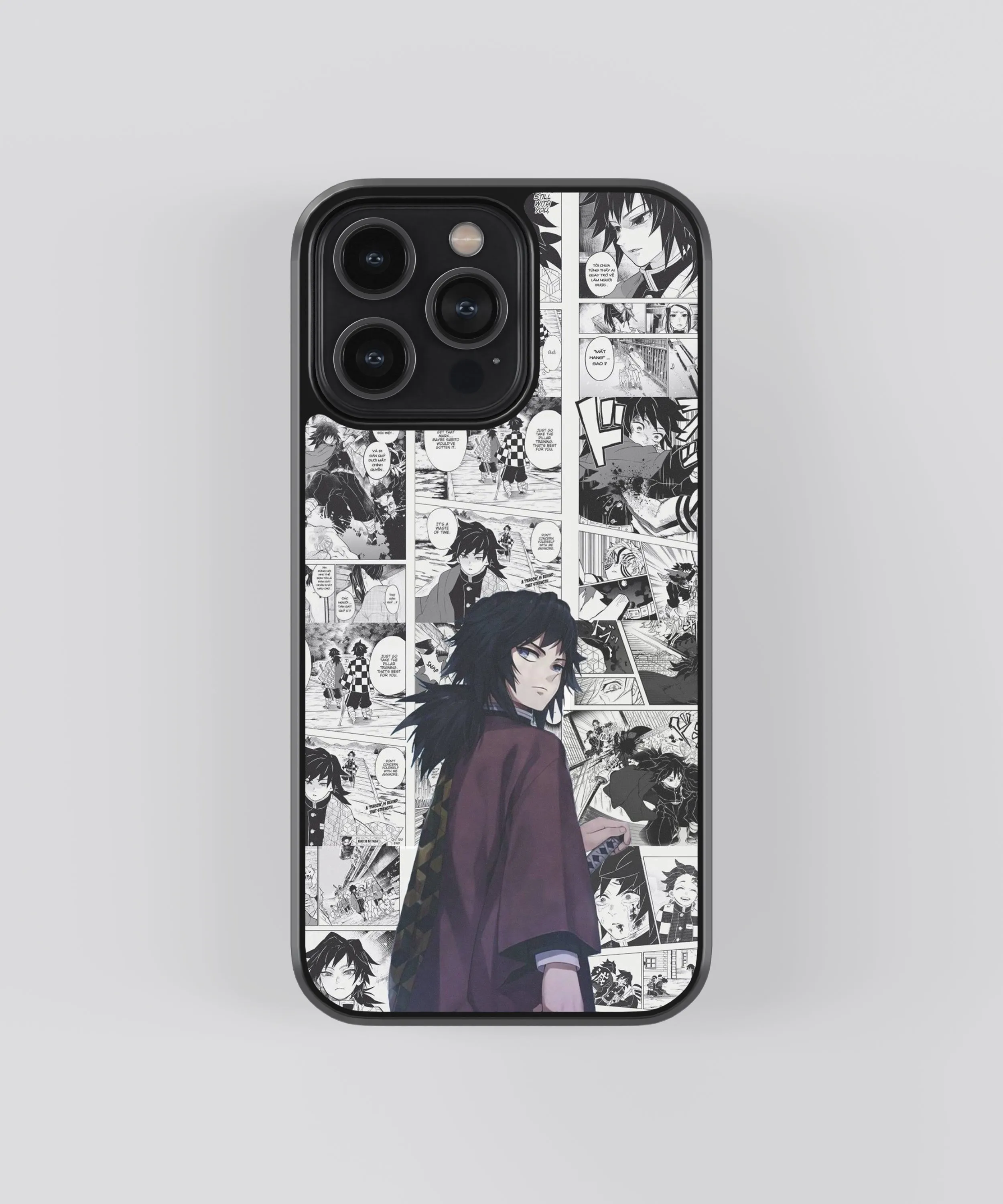 Tomioka Demon Slayer Anime Glass Phone Case Cover Matte Feel Texture