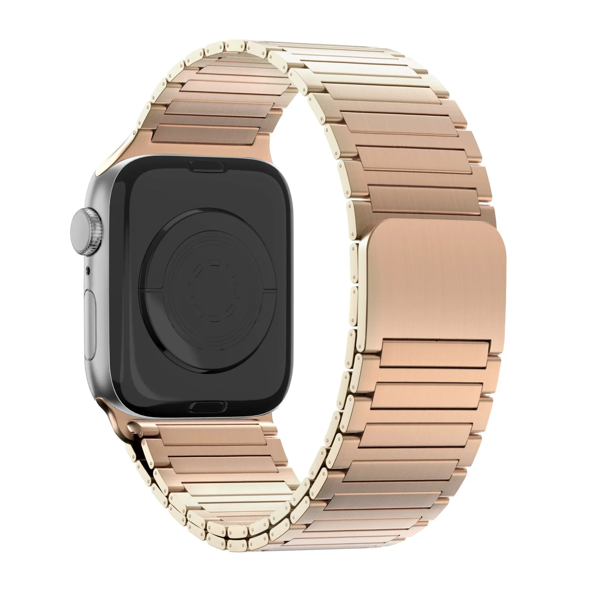 Bandz Apple Watch Magnetic Steel Strap 'Deluxe' (Rose Gold) Premium Functional Look