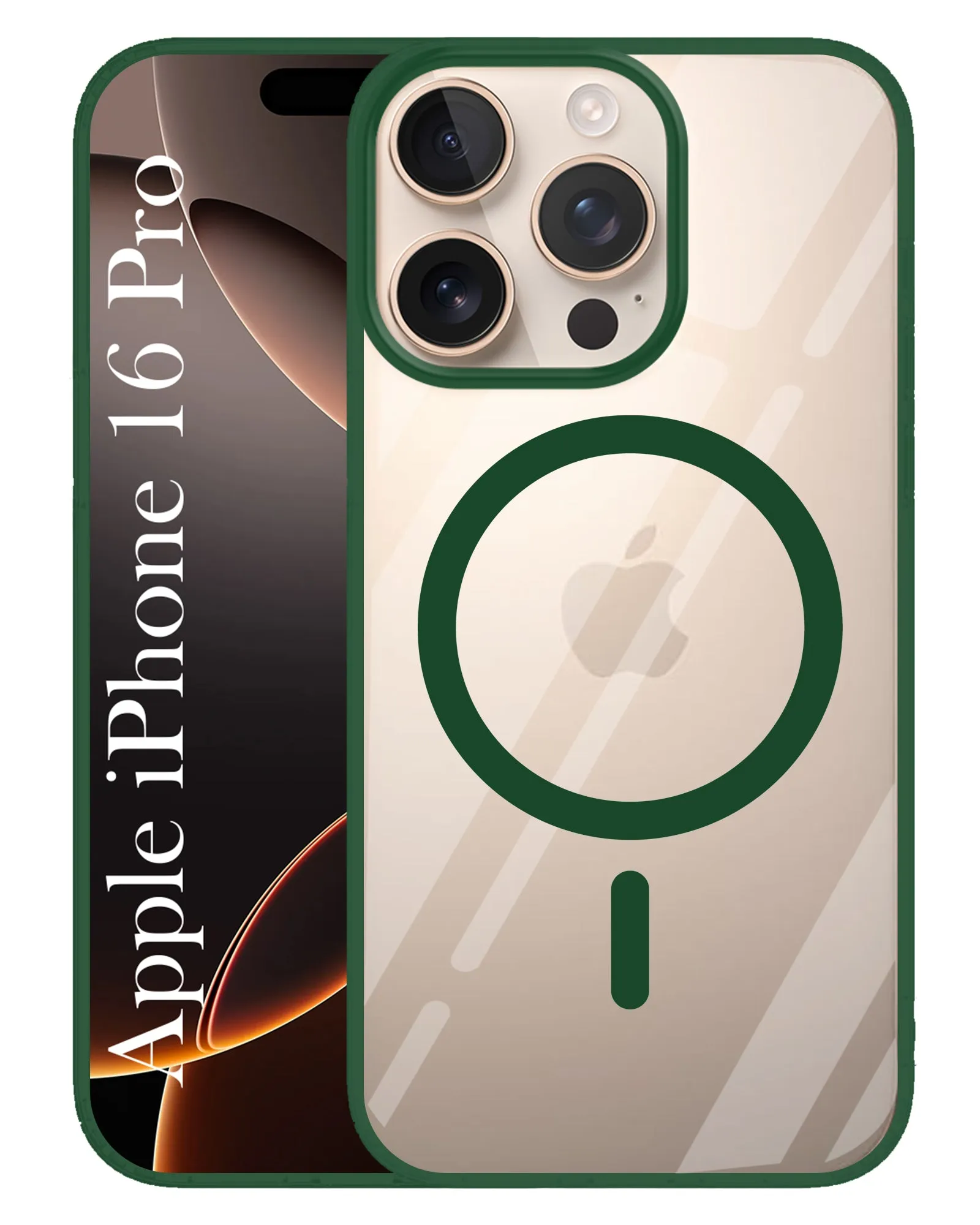 For Apple iPhone 16 Pro  Back Cover Case (MagSafe Compatible Wireless Charging | Hybrid Camera Bump Protection | Shockproof Polycarbonate Material) Pocket Size