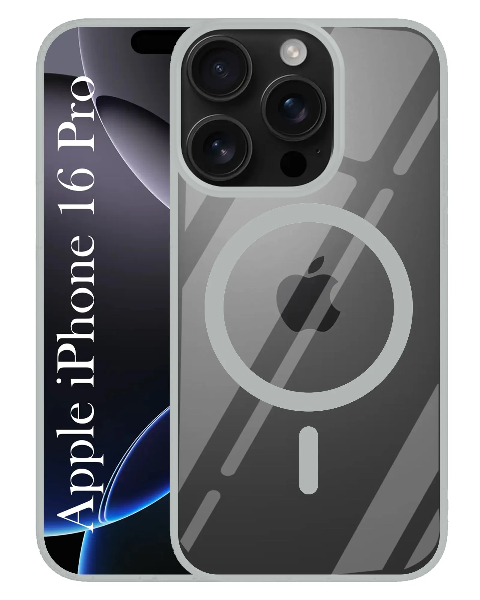 Light Edge Car Accessory For Apple iPhone 16 Pro  Back Cover Case (MagSafe Compatible Wireless Charging | Hybrid Camera Bump Protection | Shockproof Polycarbonate Material)