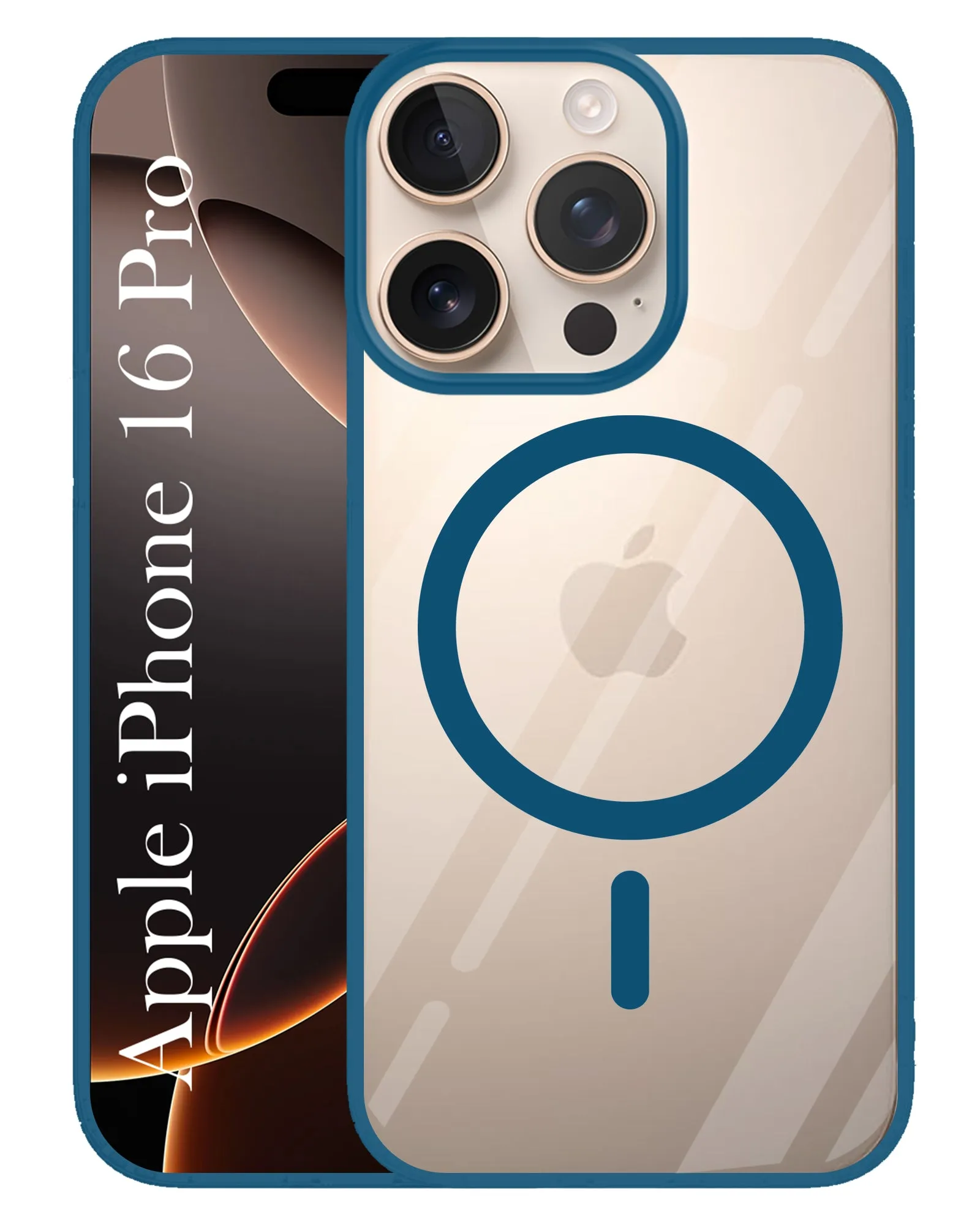 Impact Resistant For Apple iPhone 16 Pro  Back Cover Case (MagSafe Compatible Wireless Charging | Hybrid Camera Bump Protection | Shockproof Polycarbonate Material)